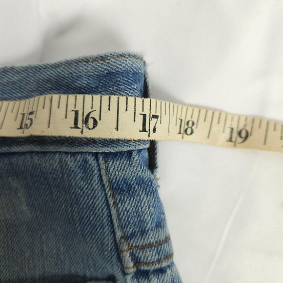 Vintage Paco Mens Size 32 Blue Distressed Denim Jean Shorts Jhorts 90s Y2K - Picture 6 of 8